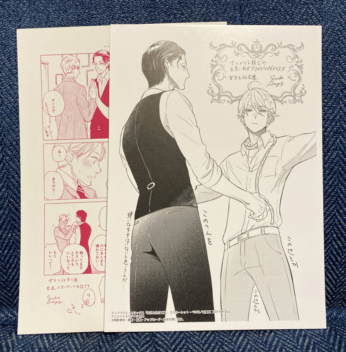 スカーレット ベリ子 女王と仕立て屋 アニメイト特典イラストカード 出版社ペーパー 新品非売品 同梱可 新書館 の落札情報詳細 ヤフオク落札価格情報 オークフリー スマートフォン版