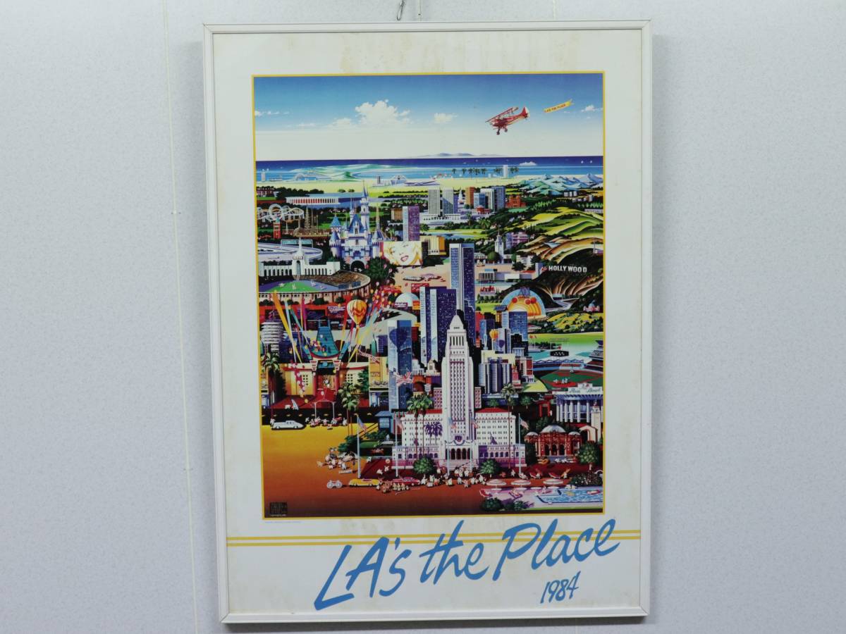 ヒロヤマガタ LA's the Place 1984 ポスター　自筆サイン入り ヒロヤマガタ LA's the Place 1984 ポスター 自筆サイン入り