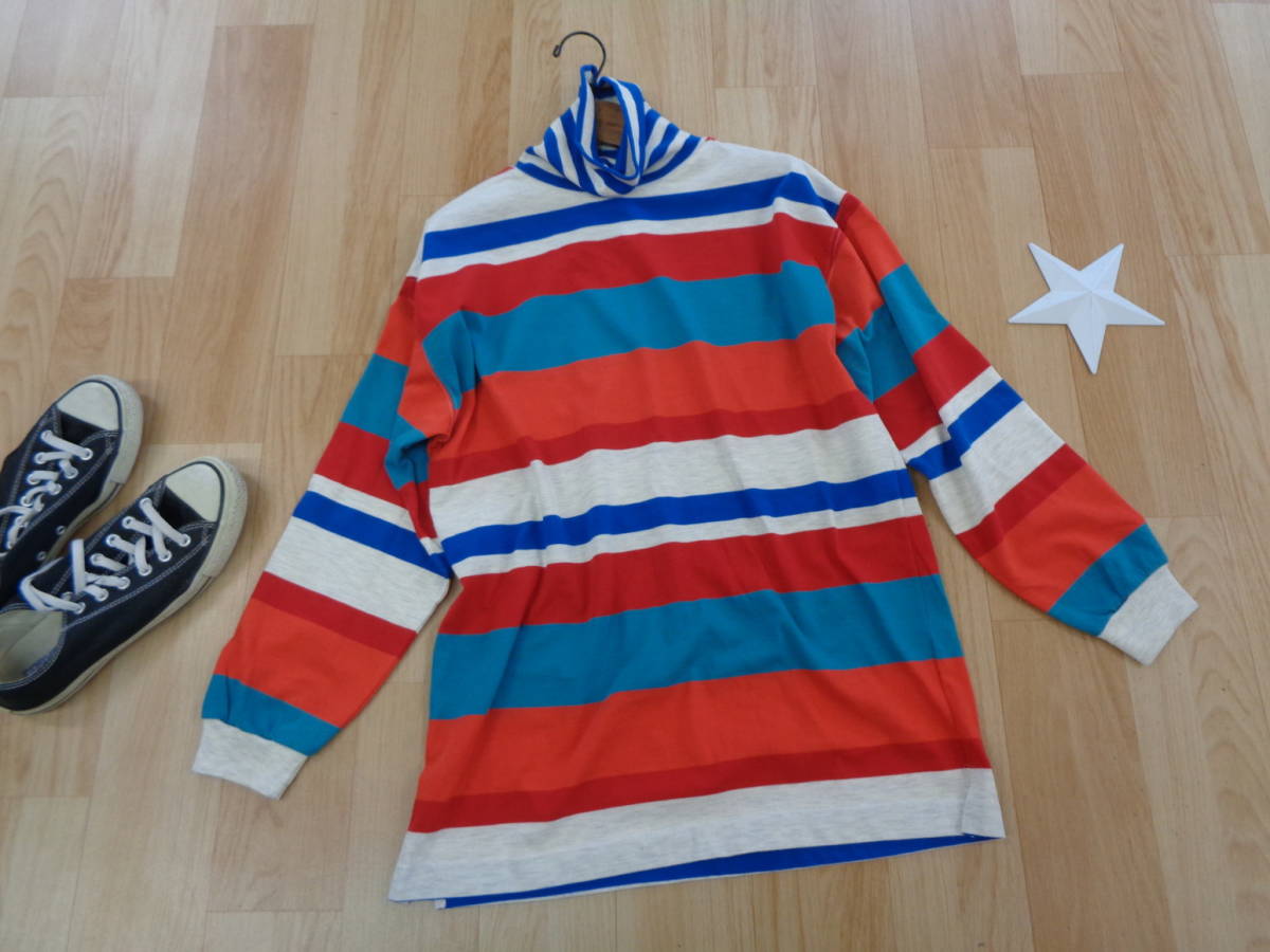 A0354 Am Collection マルチボーダー タートルネック 長袖ｔシャツ Mサイズ メンズ の落札情報詳細 ヤフオク落札価格情報 オークフリー スマートフォン版