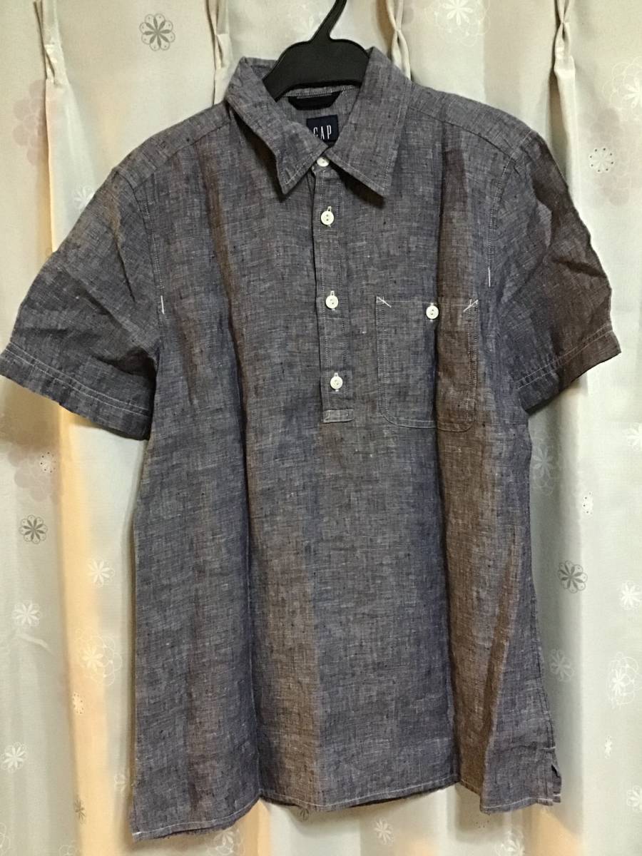 Gap ギャップ リネン半袖プルオーバーシャツ ｓ 麻100 メンズ Used の落札情報詳細 ヤフオク落札価格情報 オークフリー スマートフォン版