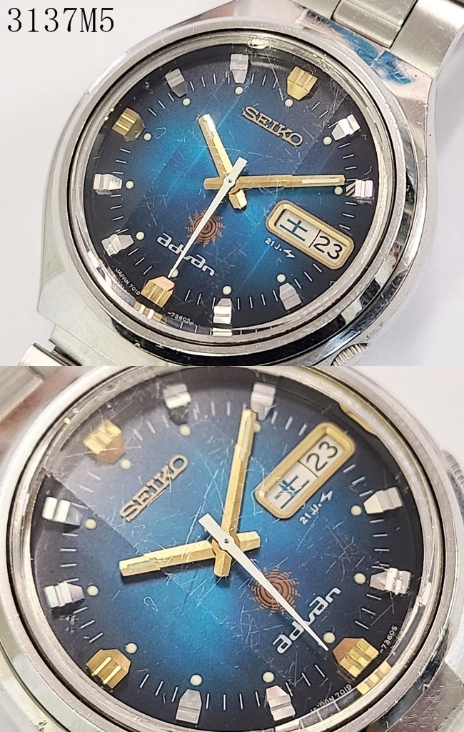 ☆稼働品◎ SEIKO セイコー advan アドバン 7019-7260 自動巻き 21石 3