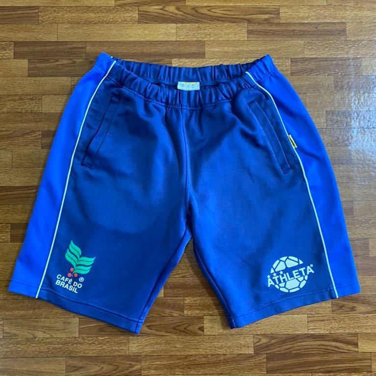 【良品】 ATHLETA アスレタ ハーフパンツ 半ズボン スウェットパンツ メンズ Oサイズ CAFE DO BRASIL サッカー