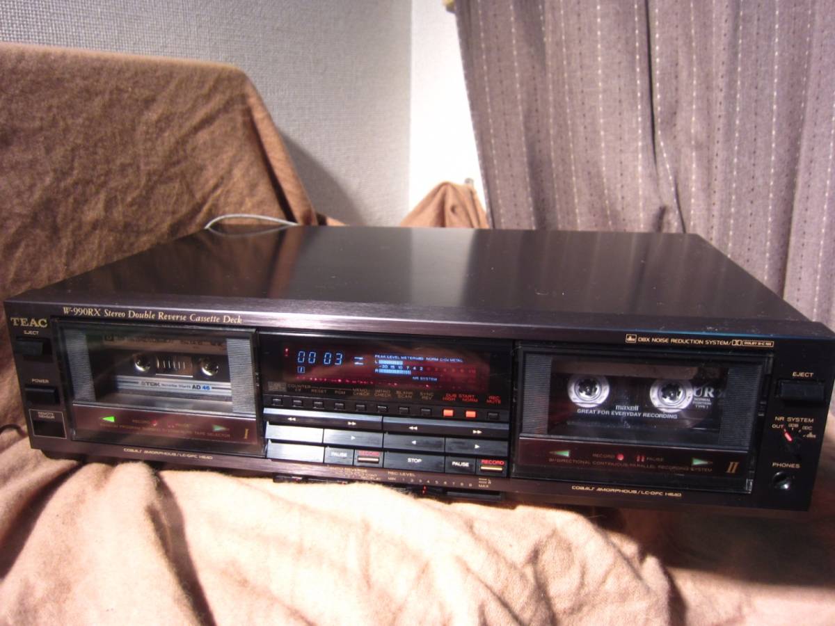 動作OK☆TEAC W-990RX☆dbx内蔵80年代ダブルカセットデッキ高級機