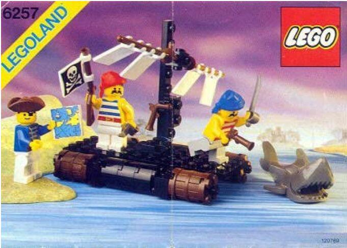 レゴ LEGO 6257 いかだに乗った海賊 1989年廃盤 欠品無し パイレーツ ...