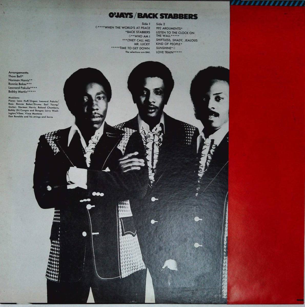 b The O Jays Back Stabbers ザ オージェイズ 裏切り者のテーマ 帯付 美品 レコード Lp アナログ Ecpo 47 Ph の落札情報詳細 ヤフオク落札価格情報 オークフリー スマートフォン版