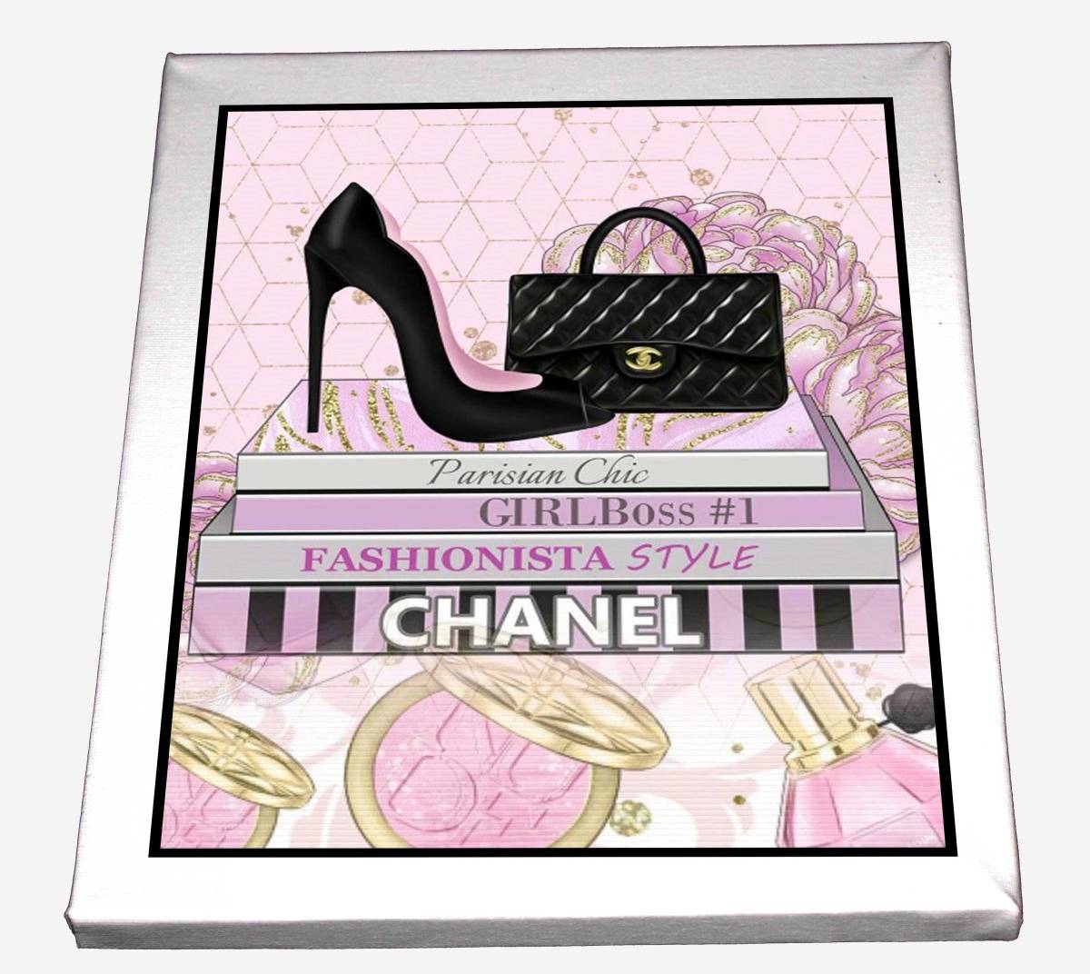 新品 31 Chanel シャネル Chanel ヒール ブック バッグ おしゃれ アート キャンバスアート Canvas インテリア ピンク Pink 模写 ポスター の落札情報詳細 ヤフオク落札価格情報 オークフリー スマートフォン版
