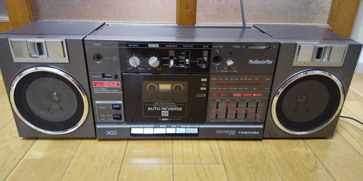 未使用　東芝　ラジカセ RT-SX4（B）青 TOSHIBA RT-SX4 - Yahoo!オークション ジャンク の落札 (カセット
