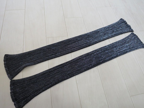 プリーツプリーズ シルバーラメアームカバー 指穴付 PLEATS PLEASE