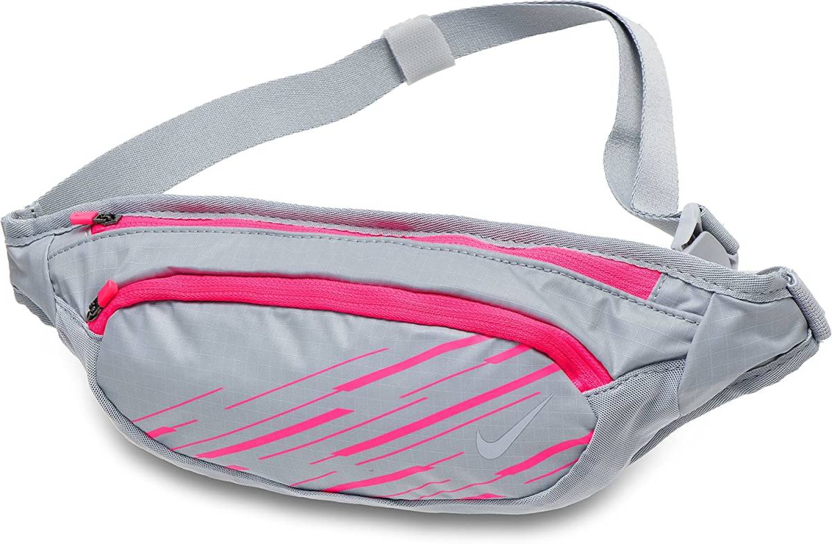 新品 定価2 900円 税 正規品 新品 Nike 大きめのウエストポーチ ウエストバッグ グレー ピンク 再帰反射 ランニング の落札情報詳細 ヤフオク落札価格情報 オークフリー スマートフォン版
