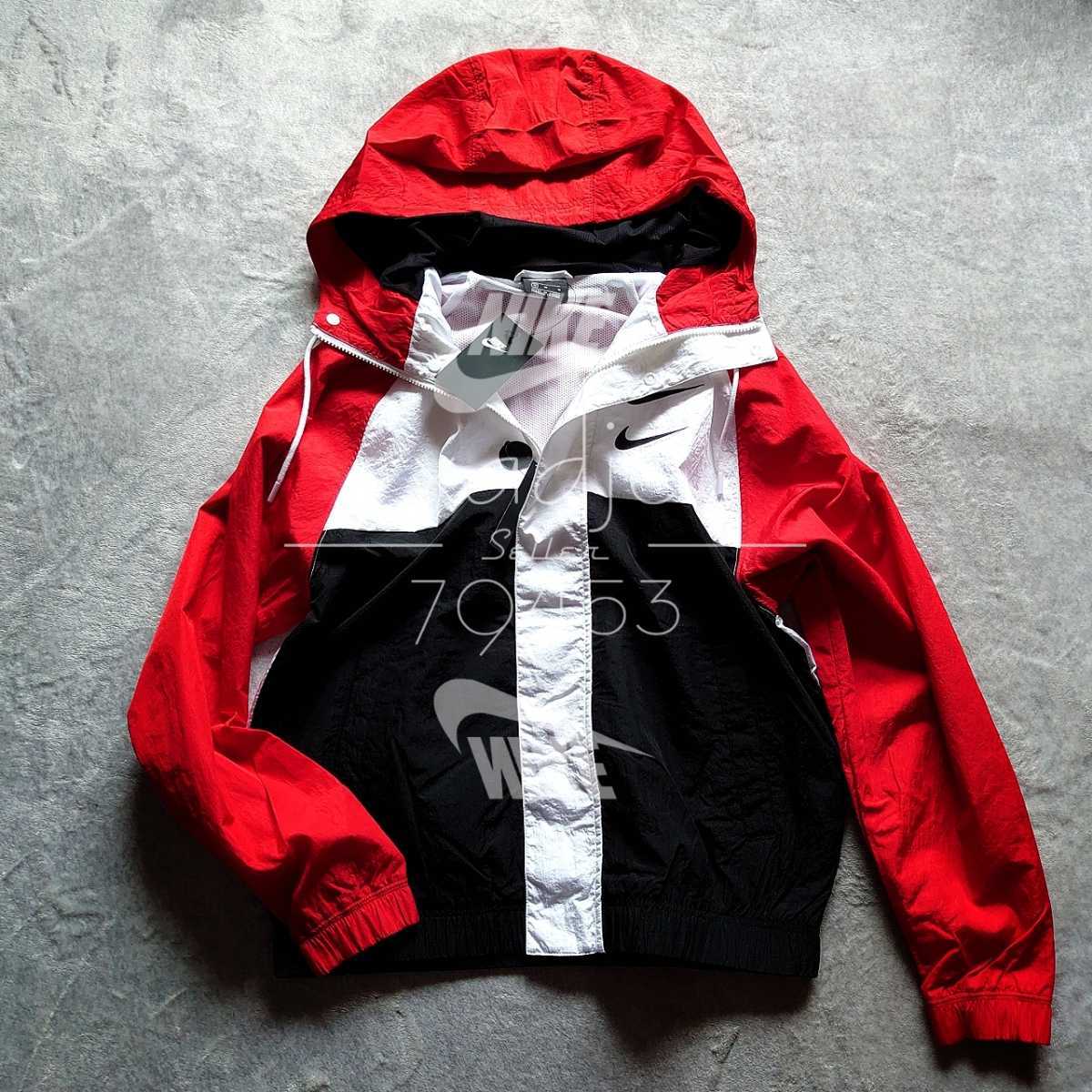 新品 新品 正規品 Nike ナイキ パーカー ウィンドブレーカー 黒 白 赤 ビッグスウォッシュ Swoosh バックプリント ゆるめ Xl の落札情報詳細 ヤフオク落札価格情報 オークフリー スマートフォン版