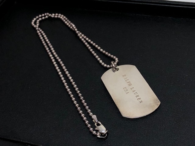 ラルフローレン SV925 ドッグタグ ネックレス 白 シルバー 2枚セット 7778 RALPH LAUREN ラルフローレン ネックレス ペンダント SV925
