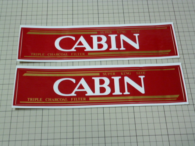 新品】正規品 CABIN ステッカー 2枚(279×66mm) / 当時物 たばこ