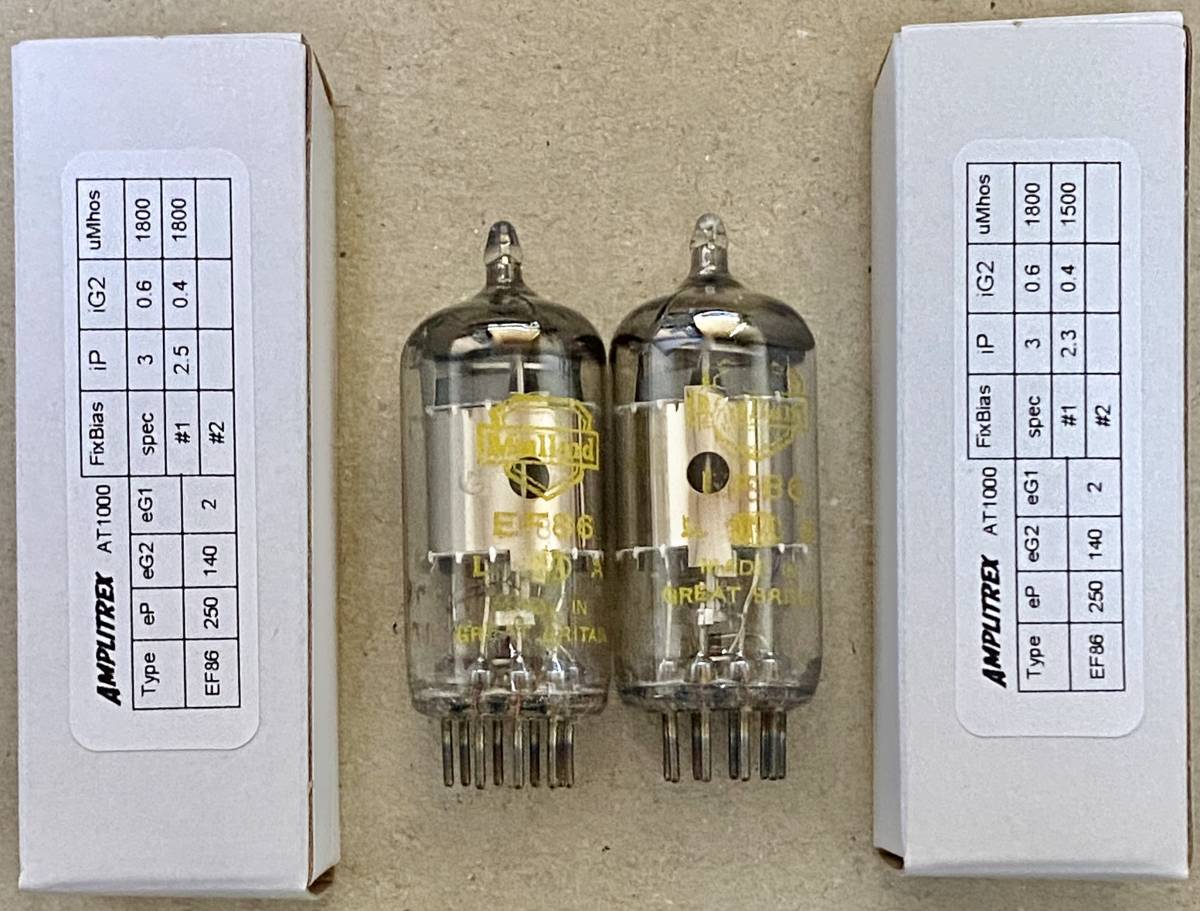 Mullard EF86 真空管 2本セット（真空管4種類EL34X2．EF86