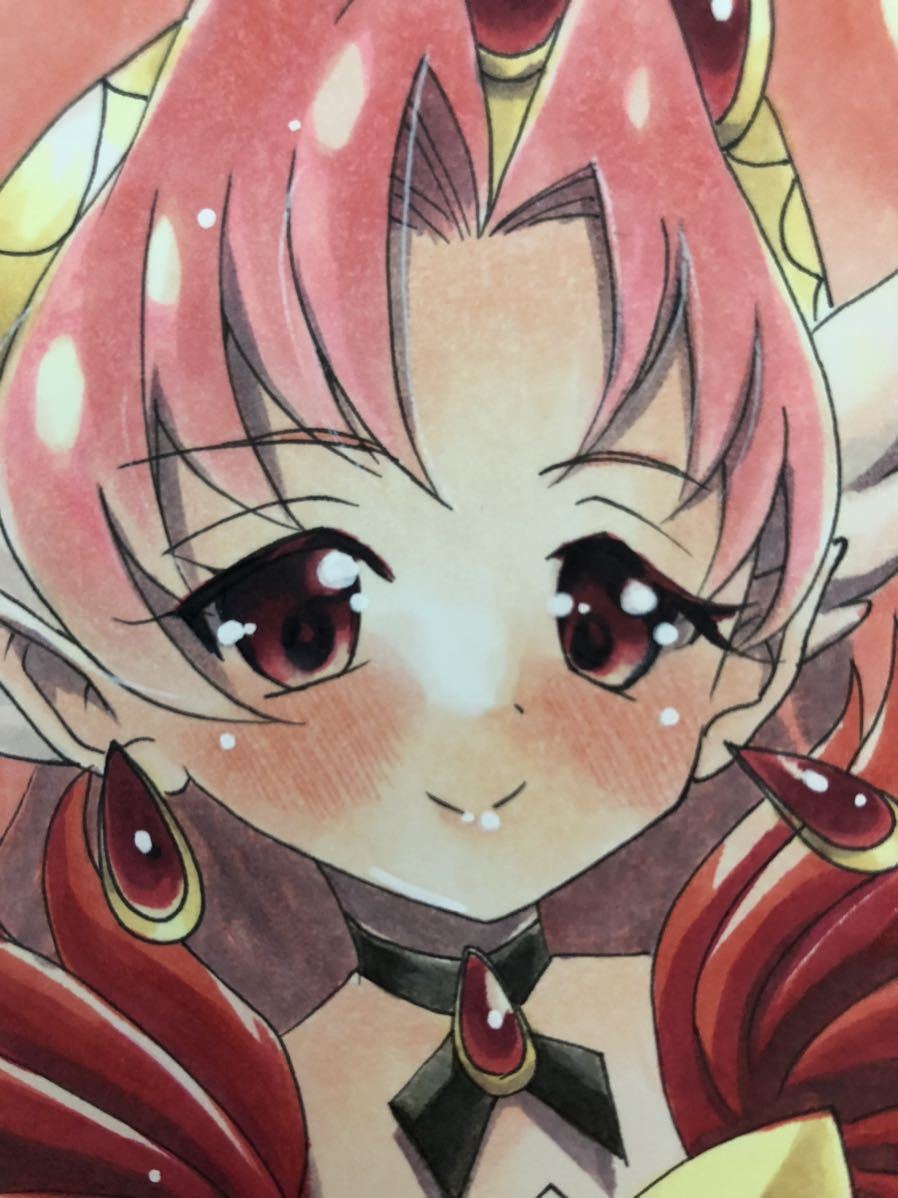 新品 手描きイラスト Go プリンセスプリキュア キュアスカーレット たくし上げ の落札情報詳細 ヤフオク落札価格情報 オークフリー スマートフォン版