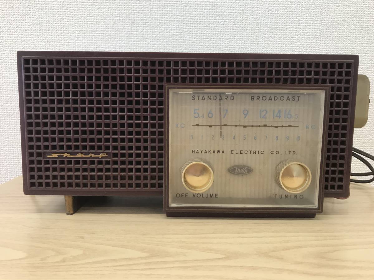 シャープ 真空管ラジオ 美品　整備済み　動作確認良好！ シャープ 真空管ラジオ 美品 整備済み 動作確認良好！