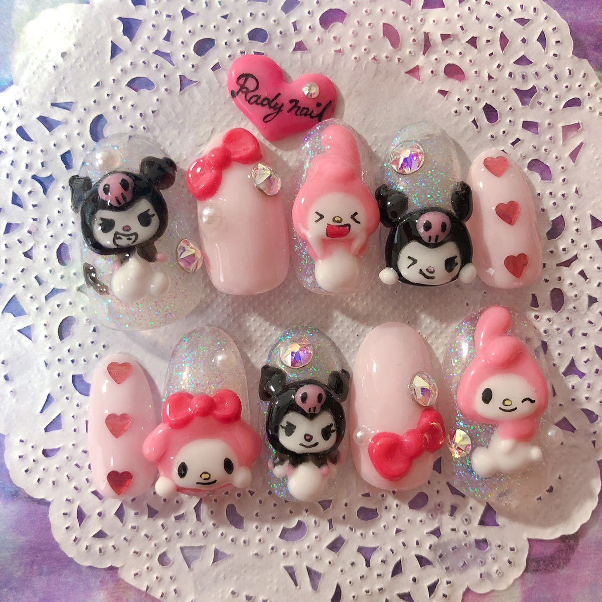 新品 Rady ピンクと黒の頭巾うさぎさん レギュラーオーバル 3d ネイルチップ の落札情報詳細 ヤフオク落札価格情報 オークフリー スマートフォン版