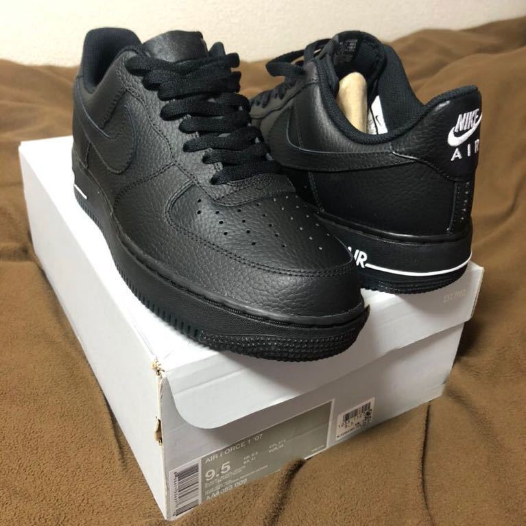 新品 送料込 新品 未使用 Nike Air Force 1 07 ナイキ エア フォース 1 Black Us9 5 27 5cm 星 Jordan Sb 黒 野口強 氏 Supreme の落札情報詳細 ヤフオク落札価格情報 オークフリー スマートフォン版