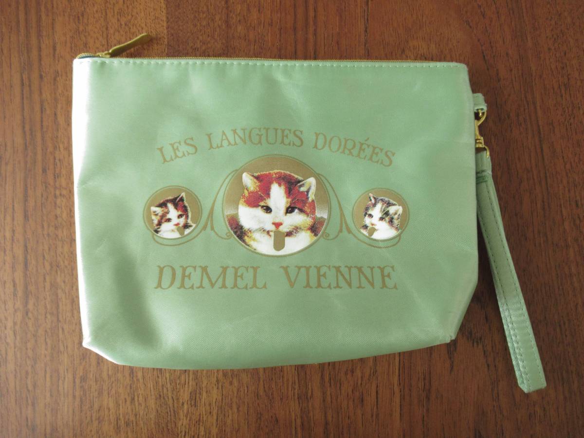 新品】雑誌付録/デメルDEMELサテン生地の猫ポーチ の落札情報詳細