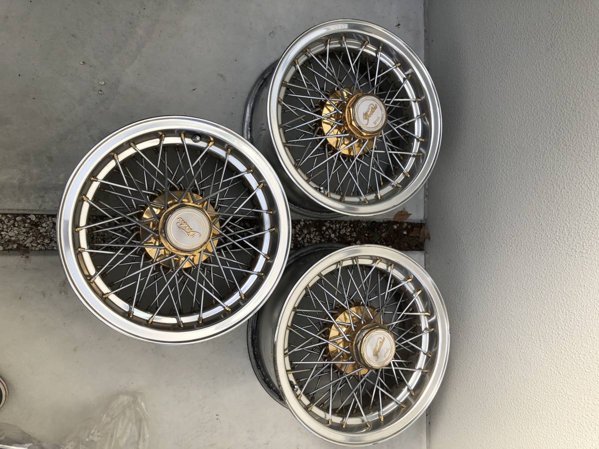 希少　鍛栄舎　前期　FORTECS IMPERIAL 当時物　ワイヤー ホイール フォルテクス インペリアル 15×7J？4H/5Hマルチ　4本セット PCD114 フォルテクス インペリアル 4本セット 綺麗です！FORTECS IMPERIAL 15