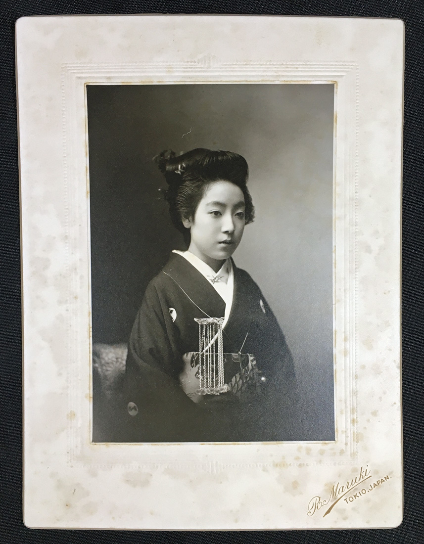 ◇亀井伯爵家旧蔵・戦前古写真◇亀井茲常・久夫妻③写真師・丸木