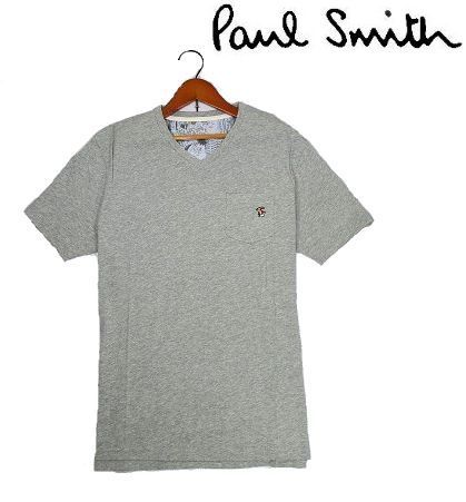 新品 R34 新品 Paul Smith ポールスミス Vネック 半袖tシャツ Mサイズ 胸ポケット ウサギモチーフ ネック裏プリント柄 グレー の落札情報詳細 ヤフオク落札価格情報 オークフリー スマートフォン版