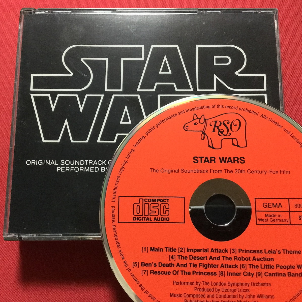 RED FACE CD【STAR WARS/THE ORIGINAL SOUNDTRACK FROM THE 20TH CENTURY FOX