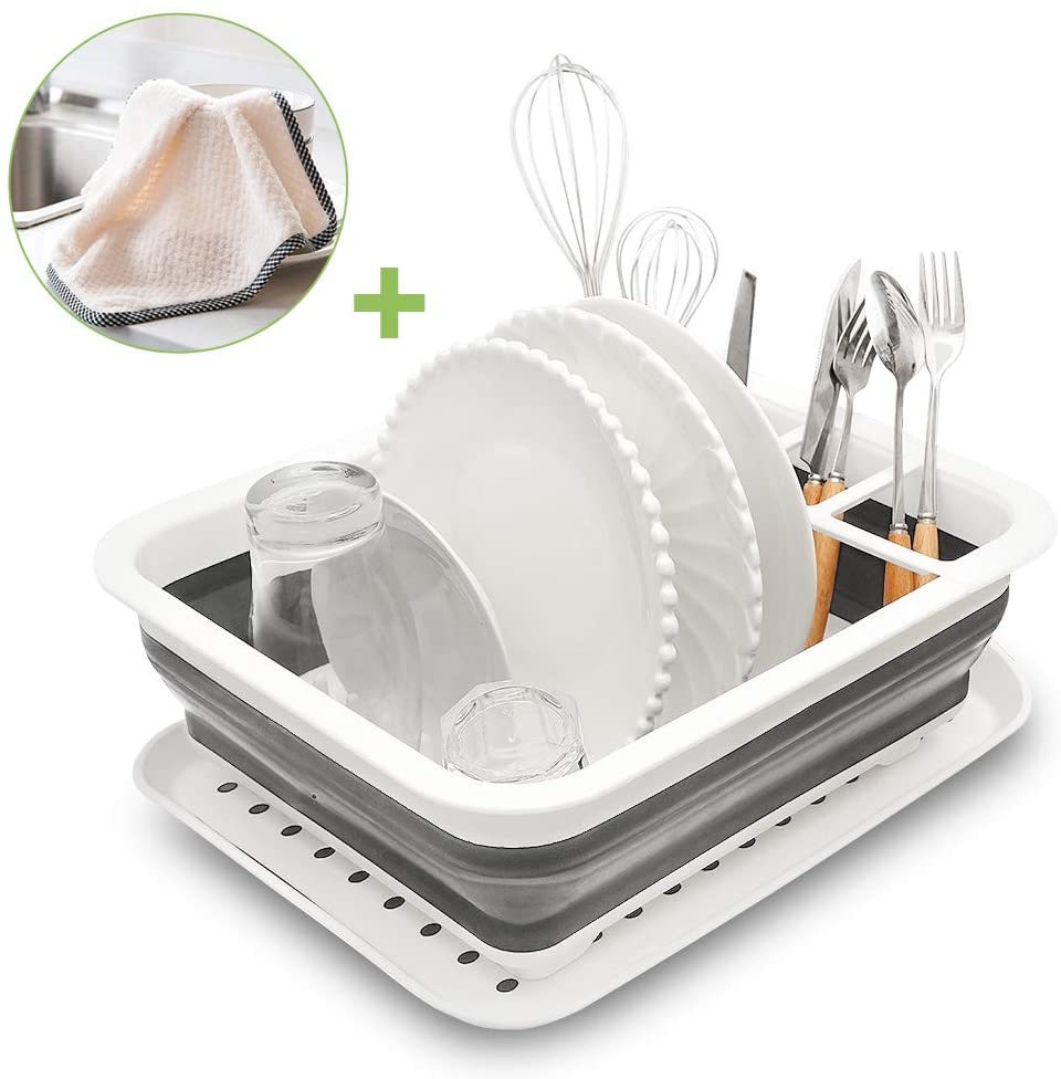 新品 水切りラック 折りたたみ 水を受けるトレー付 食器ラック 食器洗い専用のタオル付 バスケット ディッシュラック キッチン収納 家庭 業務用 の落札情報詳細 ヤフオク落札価格情報 オークフリー スマートフォン版