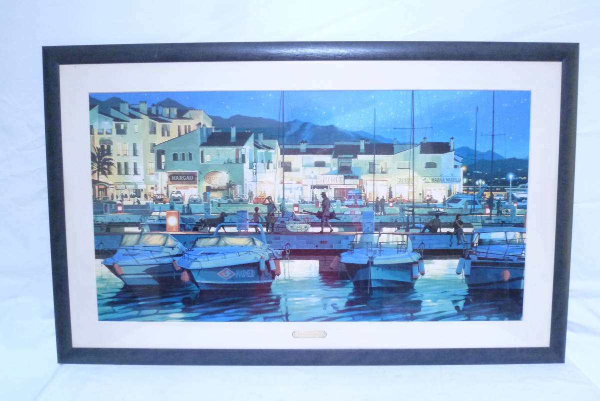 笹倉鉄平 プエルトバヌス ポスター 額つき ☆展示品☆笹倉鉄平 teppei