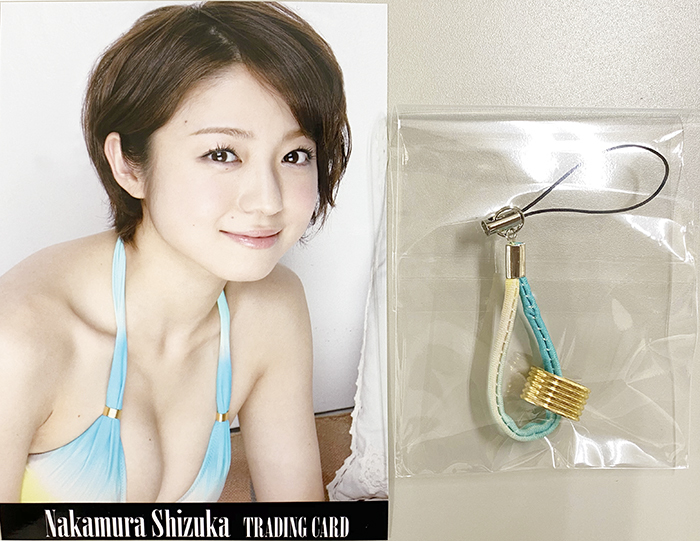 HIT'S/中村静香2 1of1 水着ワイドオフショットチェキ(水色ビキニ)