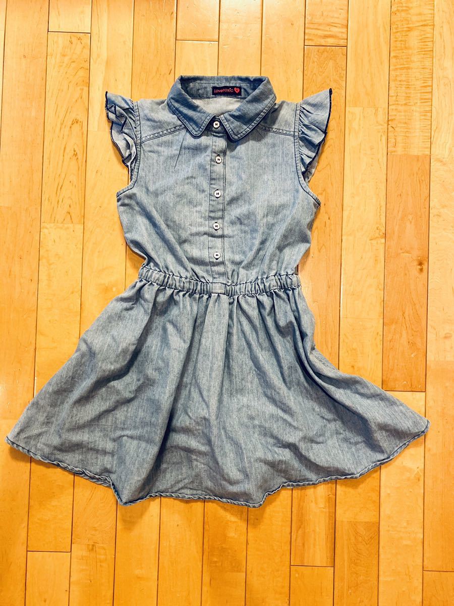 ラブトキシック デニム ワンピース 小さめm Lovetoxic 130 140 S デニムワンピ ラブトキ の落札情報詳細 ヤフオク落札価格情報 オークフリー スマートフォン版