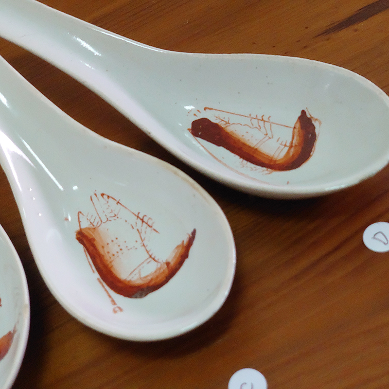 台湾 皿 蝦 海老 エビ 皿 オーバル皿 ヴィンテージストック