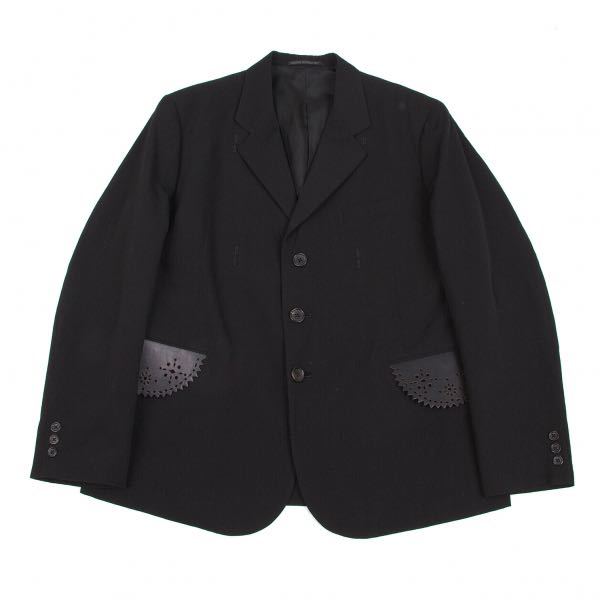 96SS 花と少年期 Yohji Yamamoto POUR HOMME ヨウジヤマモト レザー