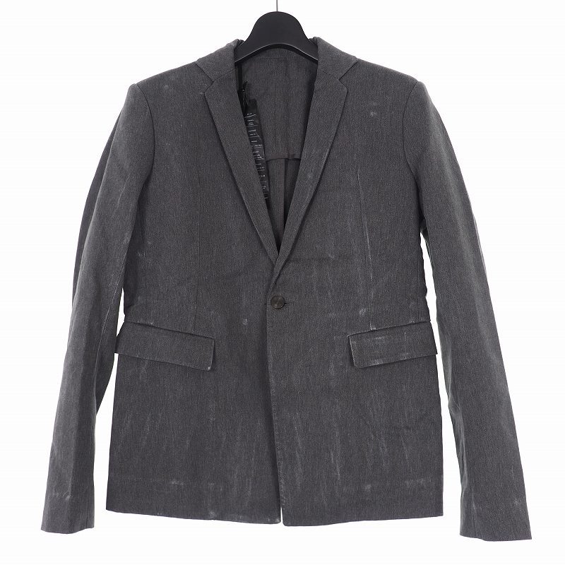 Boris Bidjan Saberi ラムレザー フーデッドジャケット ボリスビ