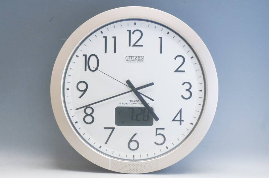 ☆美品☆CITIZEN シチズン☆ネムリーナPC 電波時計 掛け時計 直径41cm