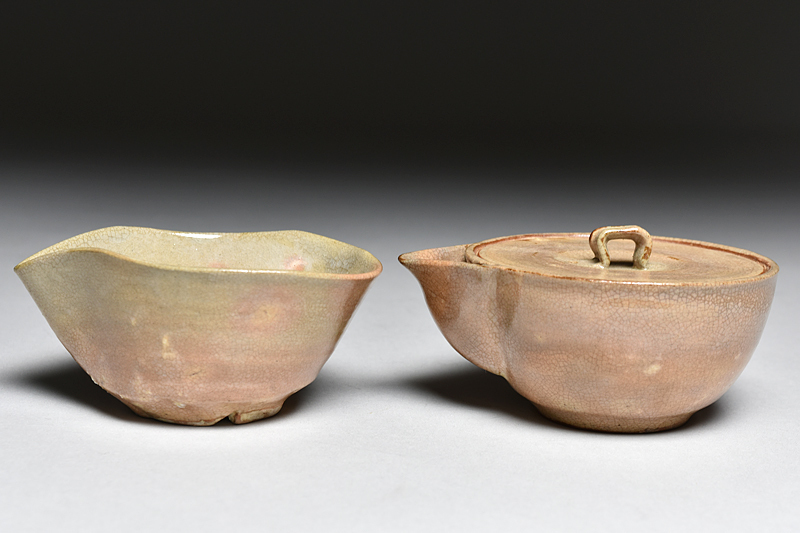 茶碗 萩焼 玉俤山 野坂康起造 抹茶碗 共箱 茶道具 B