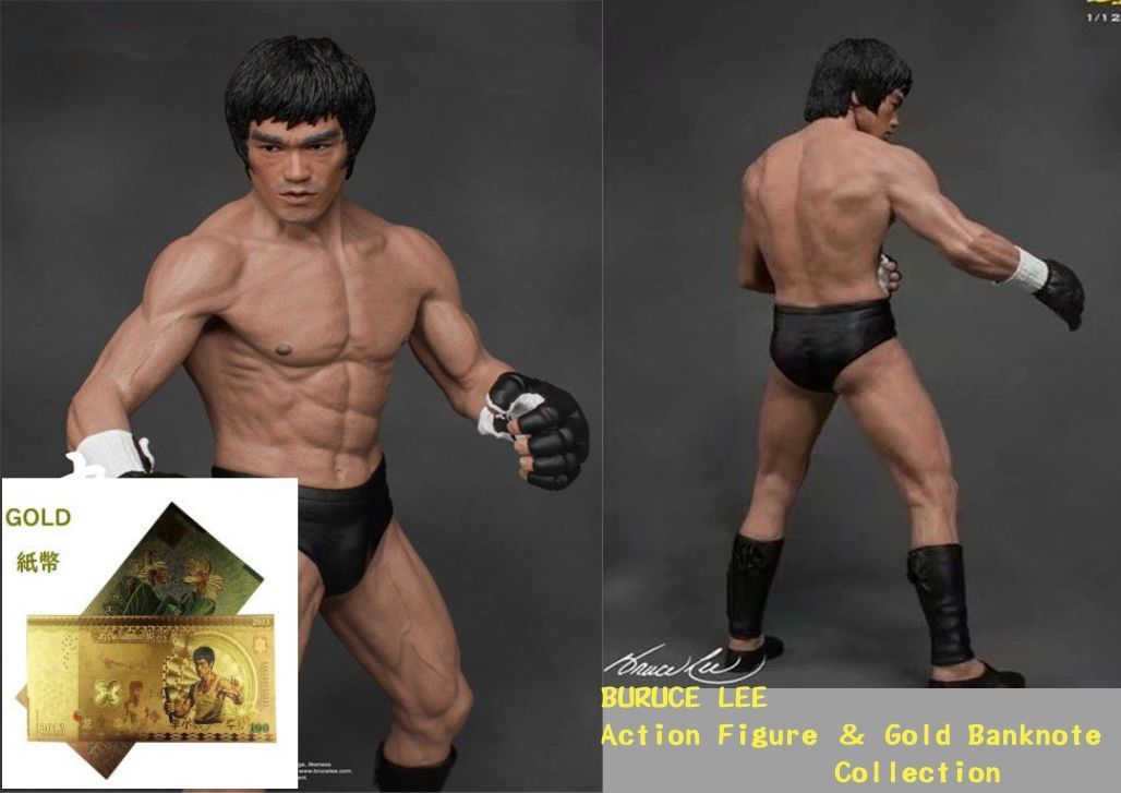 ブルー スリー フィギュア ブルース・リー 李小龍 ドラゴンスタチュウ