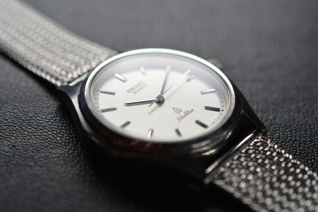 古い腕時計 SEIKO QUARTZ Silver Wave 6030-7080 検索用語→Aレター
