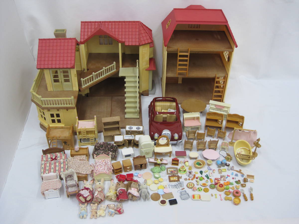 シルバニアファミリー あかりの灯る大きなお家 3階建てのおしゃれなお家 おでかけファミリーカー ベッド キッチン 人形 小物 その他 まとめ の落札情報詳細 ヤフオク落札価格情報 オークフリー スマートフォン版