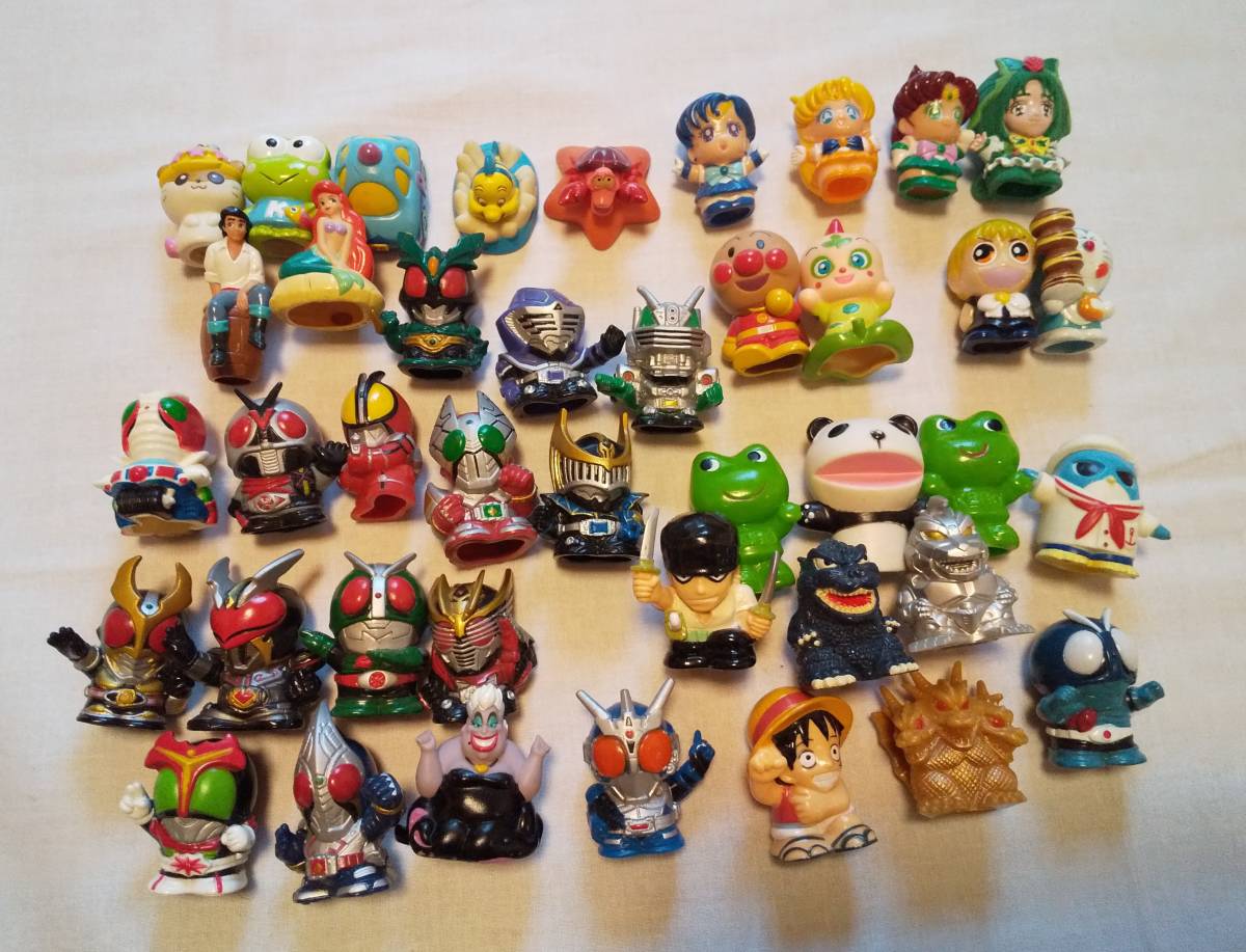 指人形　130個　ポケモン アンパンマン 仮面ライダー ゴジラ 妖怪ウォッチ他 指人形130個ポケモン アンパンマン 仮面ライダー ゴジラ 妖怪
