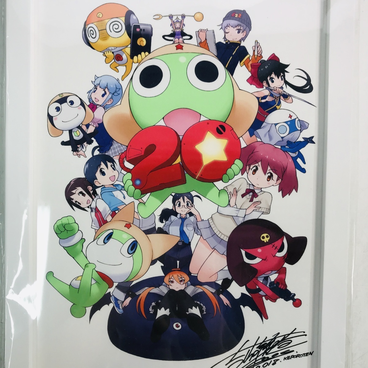 ケロロ軍曹 ケロロ展 生誕20周年記念 吉崎観音サイン入り複製