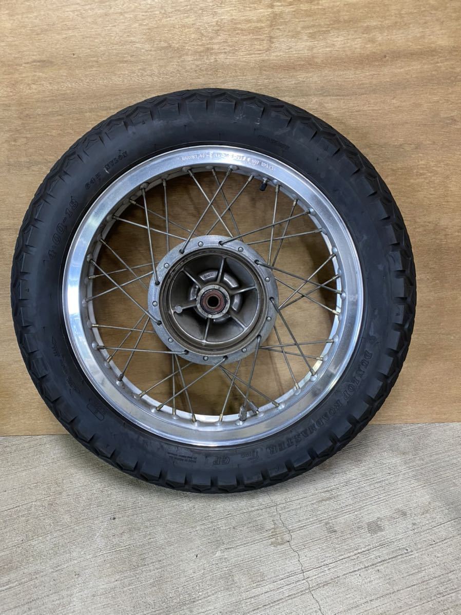 SR 400/500用 アクロンH型リム リアホイール TT100 タイヤ付の落札情報