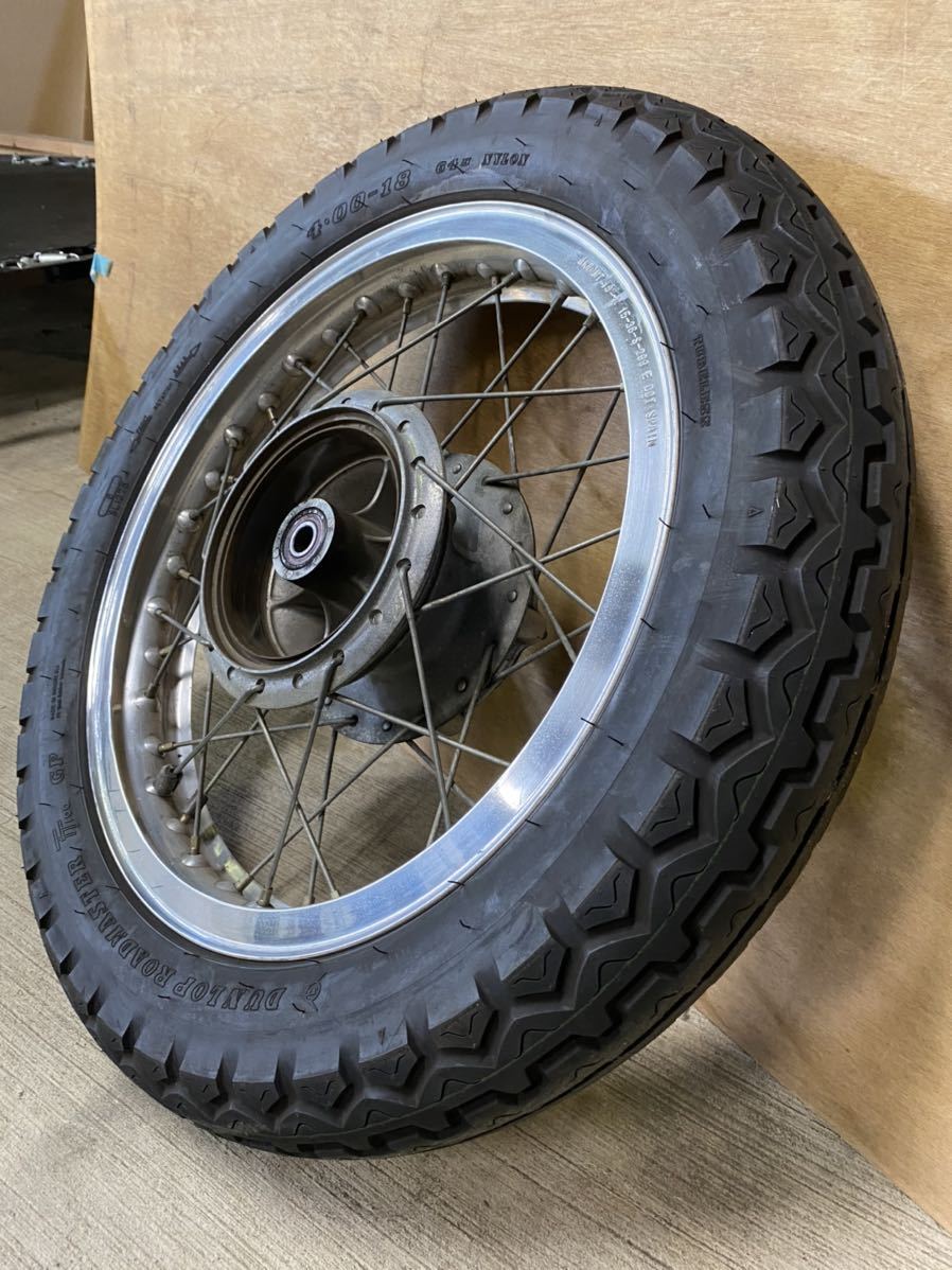 SR 400/500用 アクロンH型リム リアホイール TT100 タイヤ付の落札情報