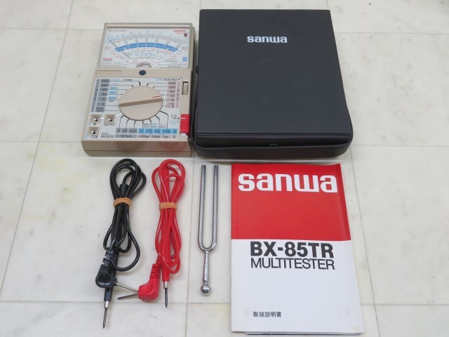 ○○sanwa BX-85TR アナログテスター サンワ テスト棒/ケース/取扱説明