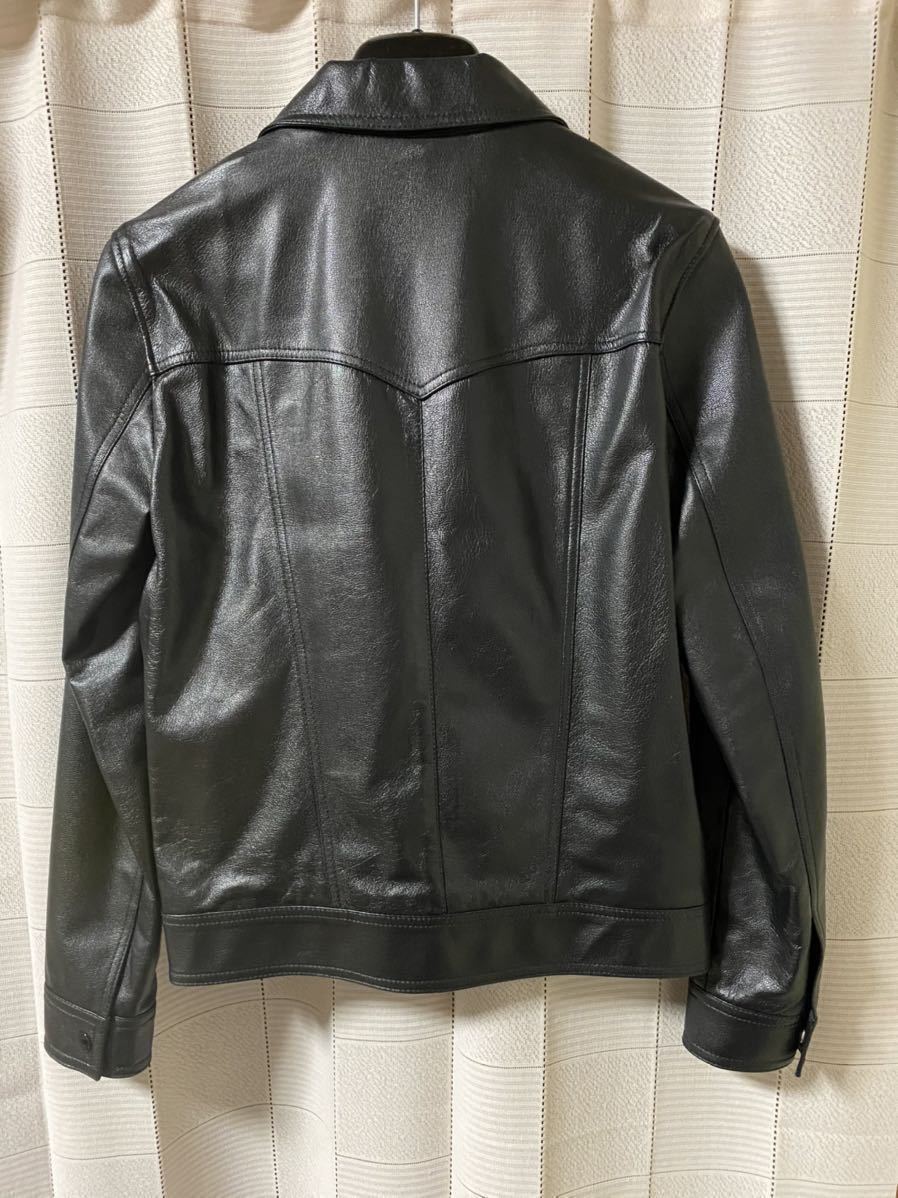 SAINT LAURENT 16SS ブラックウエスタンレザージャケット ヴィンテージ ウエスタン レザー ジャケット ブラック ライダー エディ