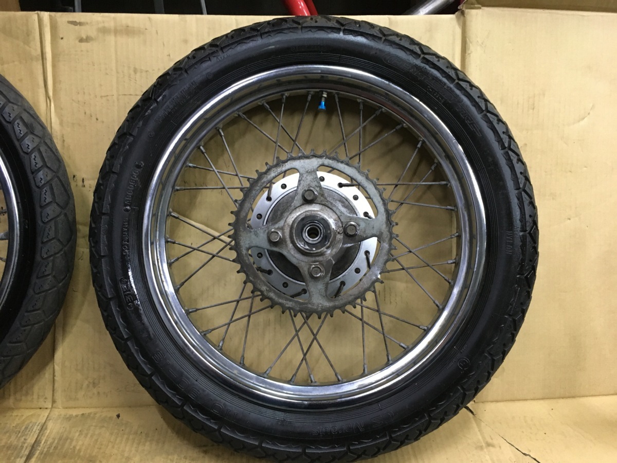 グラストラッカー ボルティ ST250E メッキ 前後ホイール セット