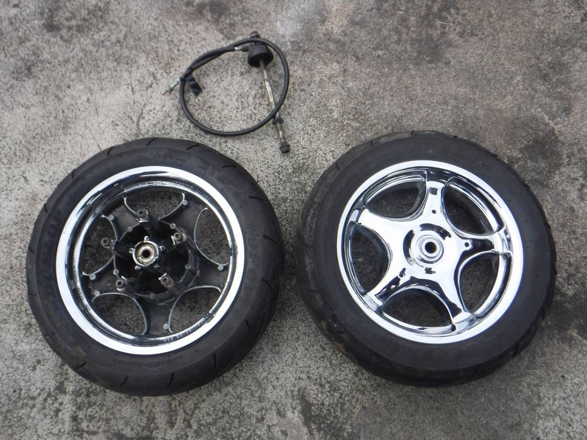 マジェスティ125 前後ホイール　タイヤおまけ マジェスティ125 メッキ 前後ホイール②の落札情報詳細 - Yahoo