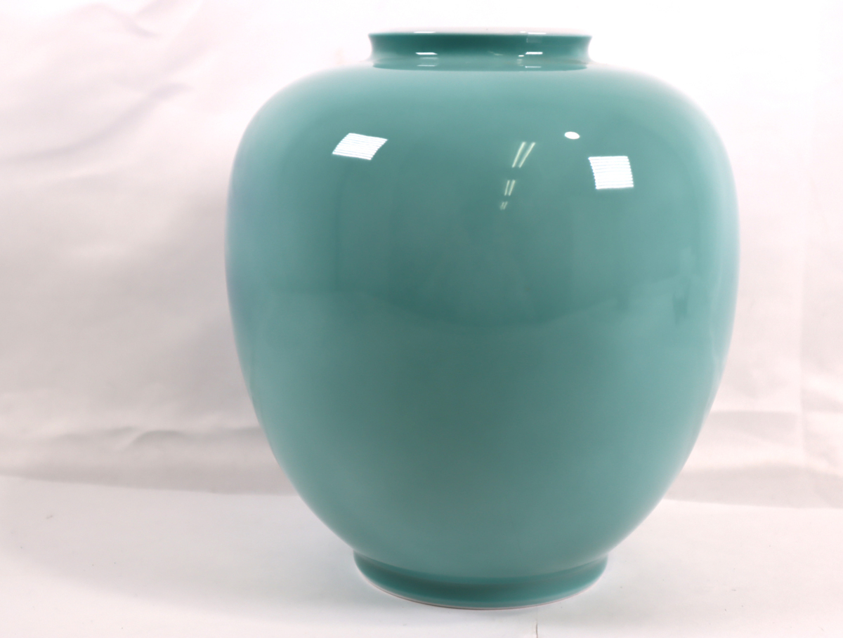 1108 深川製磁　花瓶　2客　富士山　浪花 1108 深川製磁 花瓶 2客 富士山 浪花 1108 深川製磁 花瓶 2客