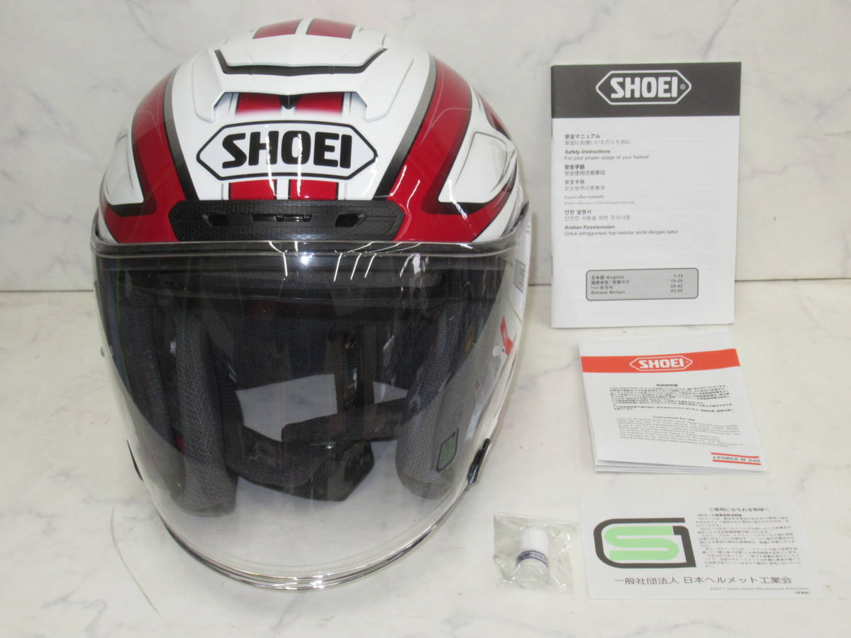 ジェットヘル J-FORCE IV BRILLER RED/WHITE Lサイズ 100%新品，人気