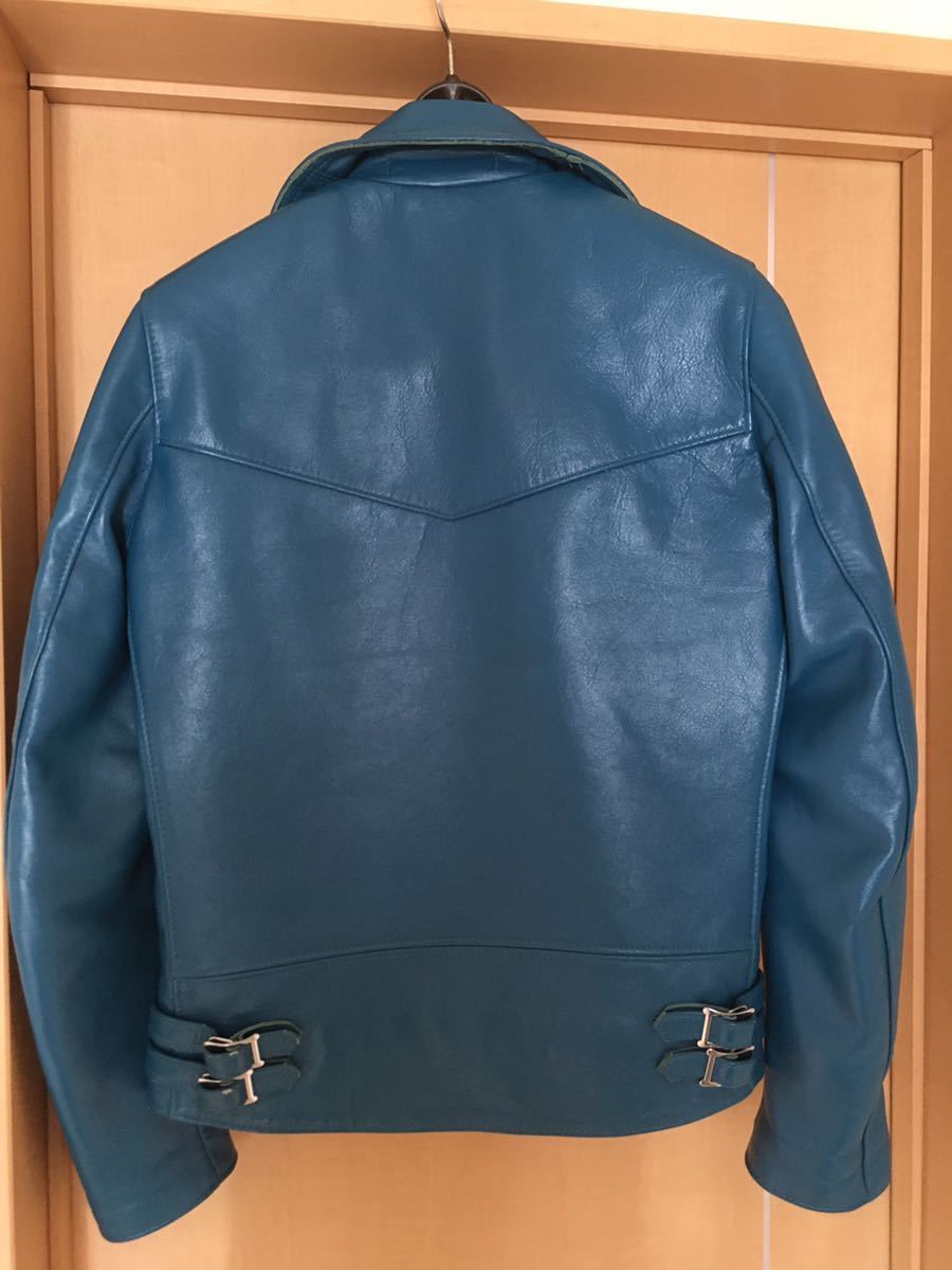 ルイスレザー 34 ブルー Lewis Leathers タイトフィット ルイスレザー