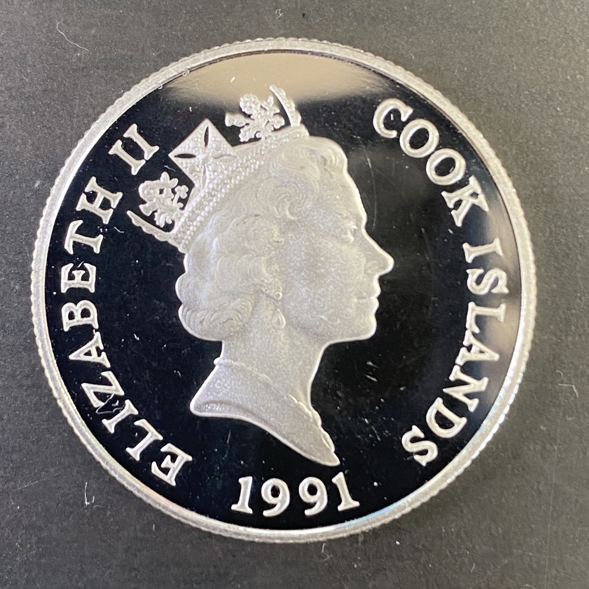 1994年 クック諸島プルーフ 記念10ドル硬貨 エリザベス2世 COOK
